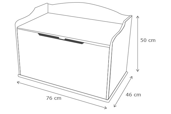 Formaat van de speelgoedkist