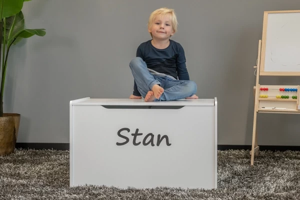 Optioneel: zwarte naamsticker