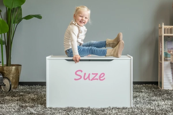 Optioneel: roze naamsticker