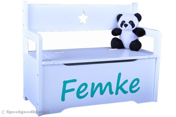 Mooie opvallende sticker met eigen naam.