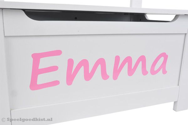 Kist met naam van je (klein)kind.